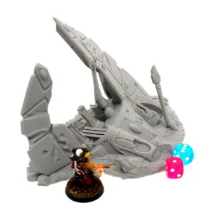 Crashed Xenos Ship 02 | Wargame Terrain 28-32mm