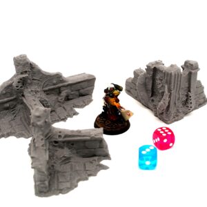 Small Infected Ruins Bundle | Wargame Terrain 28-32mm
