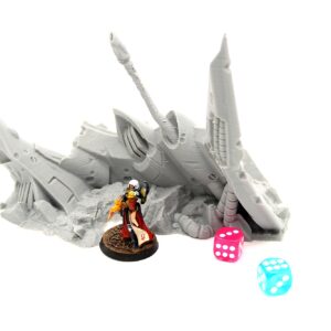 Crashed Xenos Ship 07 | Wargame Terrain 28-32mm