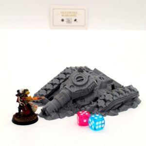 Leman Russ Destroyed 03 | Wargame Terrain 28-32mm