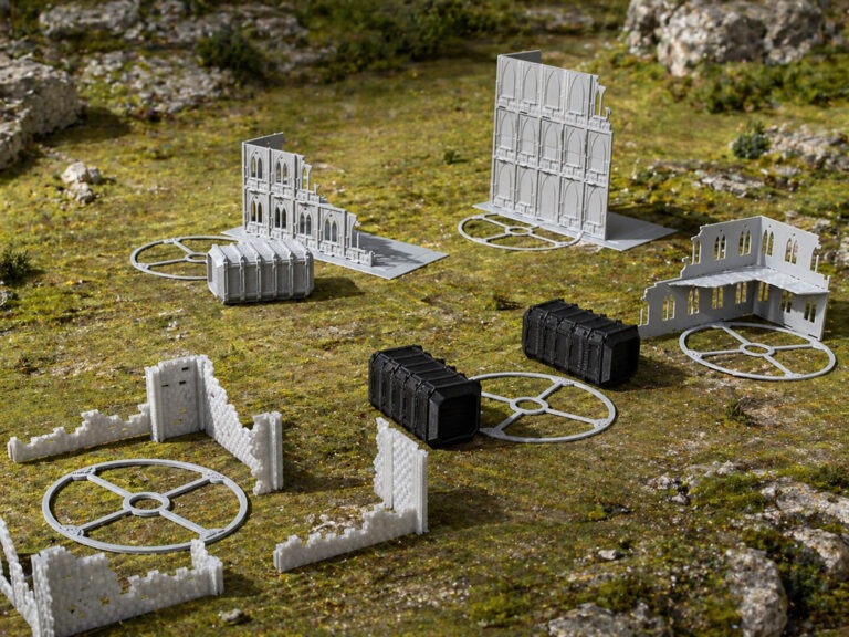 Mise en scène avec des décors imprimés en 3D par MooneEyes Wargame