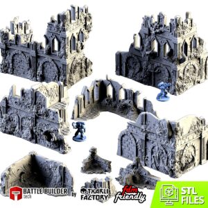 Pack Ruines Infectées | Terrain Nurgle 28-32mm - terrain wargame 28mm imprimé 3D