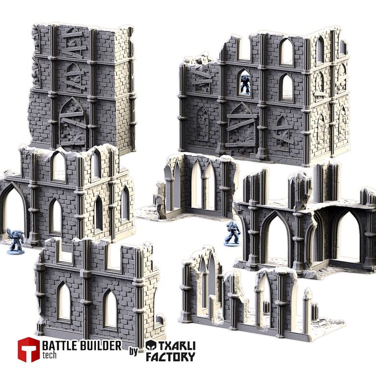 Pack Temple en Ruines | Décor Antique 28-32mm - terrain fantasy 28mm imprimé 3D