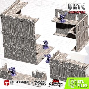 Pack Cathédrale UKTC | Ruines Gothiques 28-32mm - terrain Warhammer 40K 28mm imprimé 3D