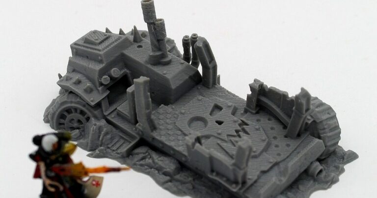 Épave Ork Buggy 40K en Impression 3D : Le Décor Incontournable pour Votre Table Warhammer