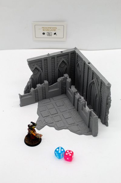 Ruine GW sur table wargame en contexte de jeu 28mm