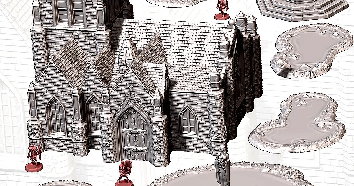 Cercle de pierres mystique imprimé en 3D - décor wargame fantasy