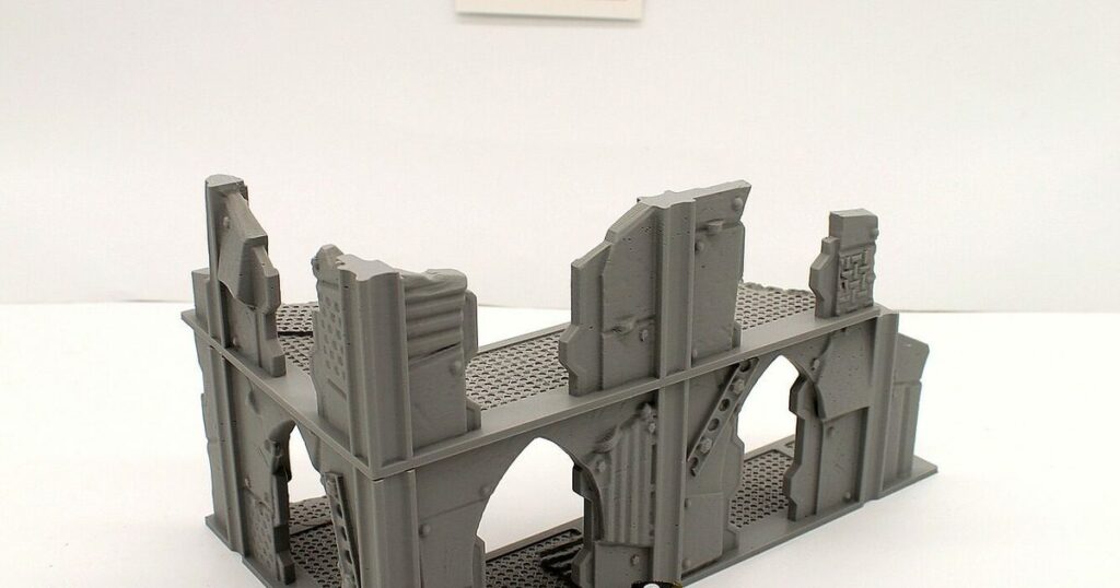 Terrain WTC APO Short S1 ruine compacte imprimée 3D pour tables de tournoi Warhammer 40K