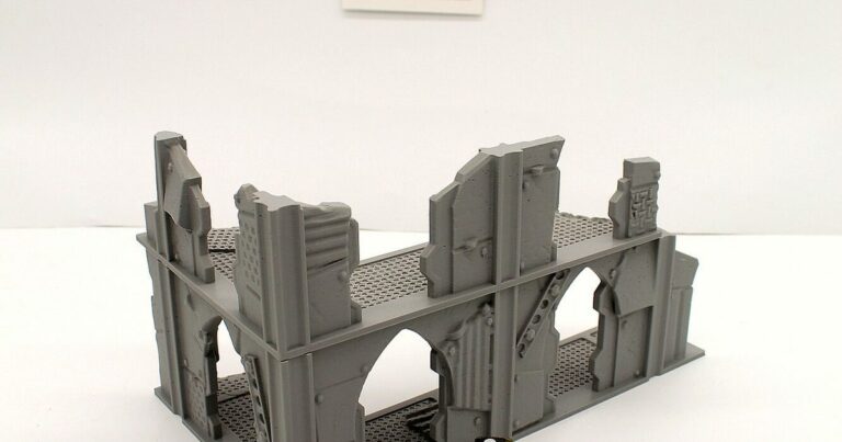 Terrain WTC APO Short S1 ruine compacte imprimée 3D pour tables de tournoi Warhammer 40K