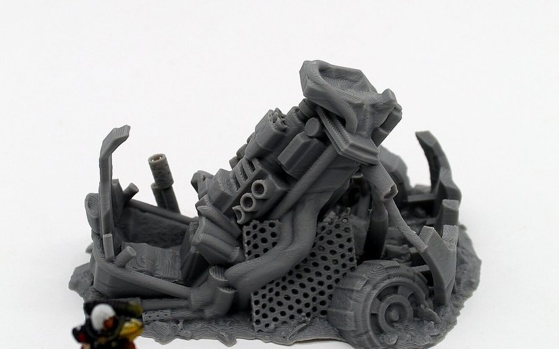 Détail de la carcasse Ork Buggy imprimée en PLA Premium 28mm