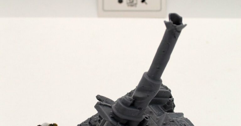 Épave Basilisk Basil Détruit 01 scatter terrain Warhammer 40K impression 3D