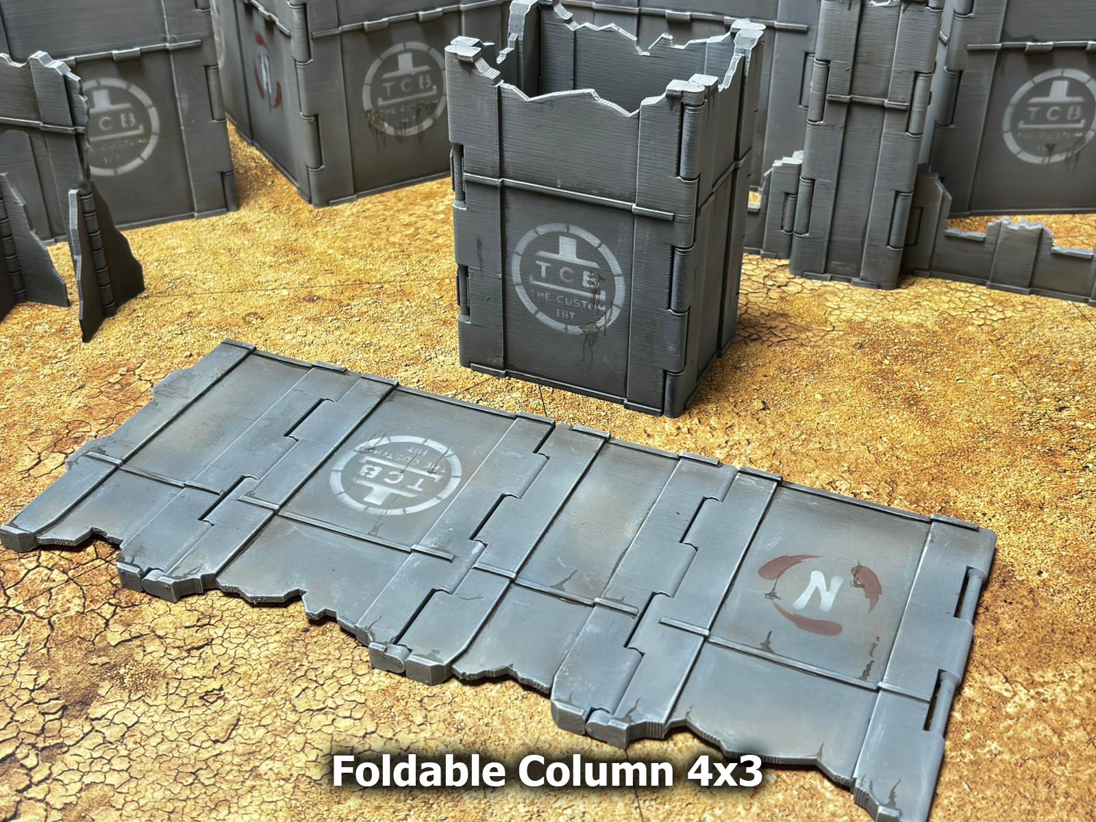 Colonne pliable 4x3 pouces, décor V11