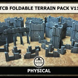 Pack de décors pliables V11 imprimés en PLA, ruines futuristes pour jeux de figurines 28-32 mm